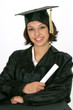 graduate in cap and gown