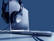Photo: laptop listening laptop listening