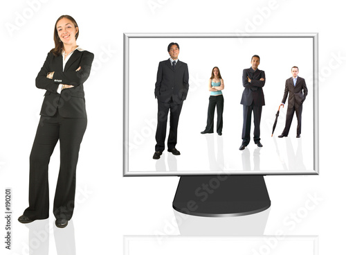 business woman and her team