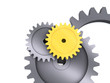 gears over white