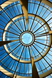 sky behind glass roof