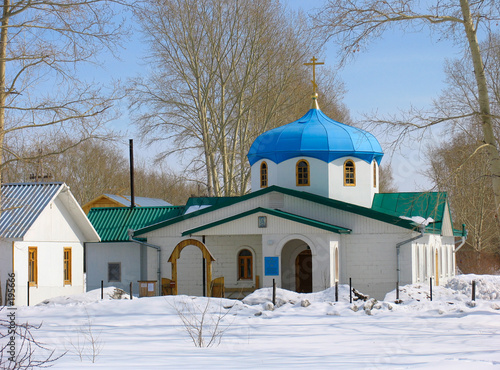 winter view of small church winter view of small church
