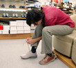 trying new shoes trying new shoes