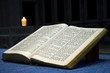 bible with candle