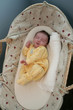 newborn over blue