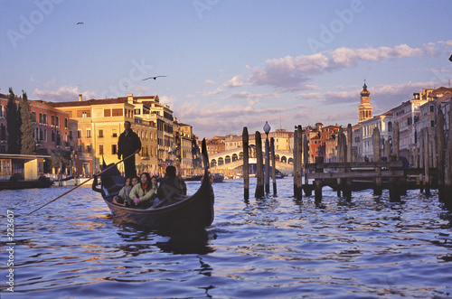 gondola by rialto bridge