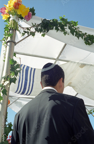 groom under chuppah groom under chuppah