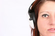 woman listening to her favorite music woman listening to her favorite music