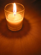 candle in a glass