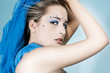 attractive young model with gems and makeup