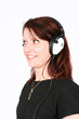 woman listening to her favorite music woman listening to her favorite music