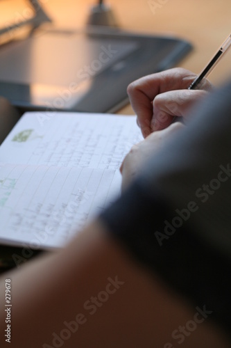 page d'ecriture
