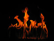 flames coming from a log on fire