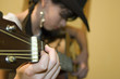 girl playing guitar