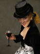 lady with glass of wine