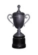 vintage silver cup with path