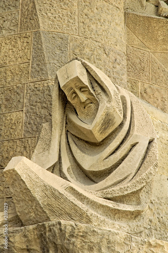 statue d'un vieil homme, sagrada di familia à barc statue d'un vieil homme, sagrada di familia à barc