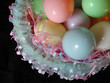 colorful easter eggs on black background