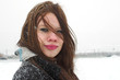 out in the snow