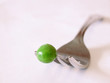 Photo: pea on fork pea on fork