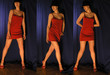 girl in red dress