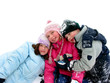 children playing in snow