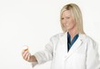 lady pharmacist offering medication