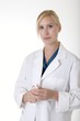 attractive blonde pharmacist