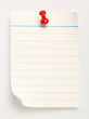 line paper with nail (with clipping path)