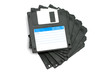 black diskettes