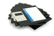 black diskettes