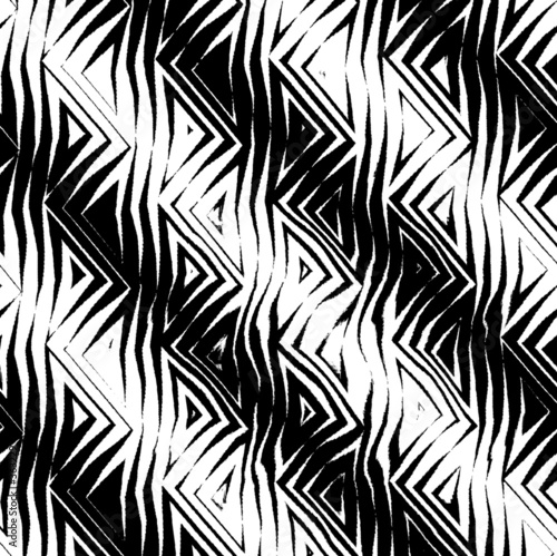 Illustration: triangular tribal pattern b&w triangular tribal pattern b&w