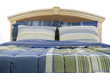 close up of bed over white