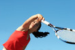 young girl playing tennis