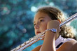 girl with a flute