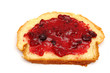 piece of french bread with jam