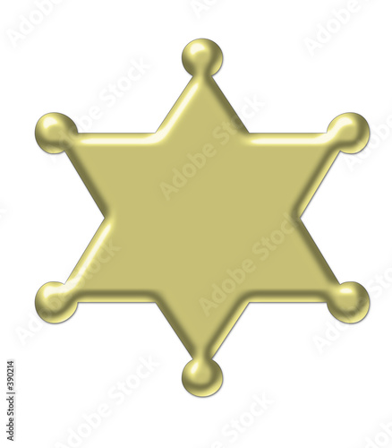 gold star. gold star - sheriff badge 3d