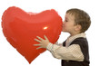 boy kissing heart