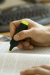 clear and sharp image of a student studying.