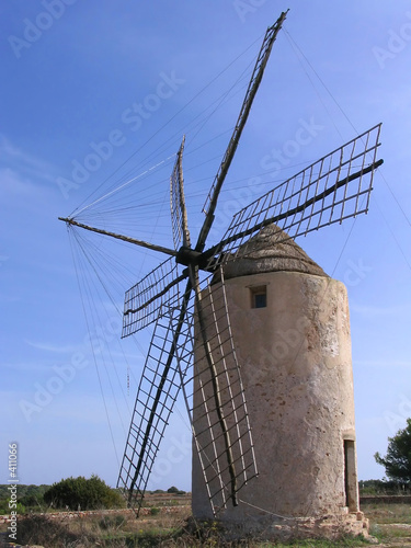 old windmill in formentera (spain)