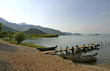 old fishing boats on lake skarda