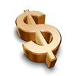 3d golden dollar symbol 3d golden dollar symbol