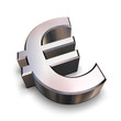 3d chrome euro symbol 3d chrome euro symbol