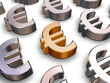 3d euro symbols 3d euro symbols