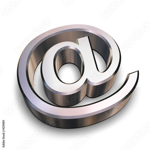 3d chrome at symbol