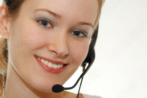 Foto: assistant talking online assistant talking online