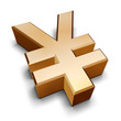 3d golden yen symbol 3d golden yen symbol