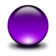 3d glass sphere purple