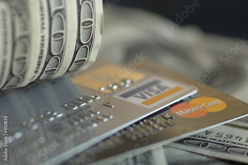 Photo: cash and credit cards cash and credit cards