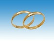 wedding rings on blue  heavens